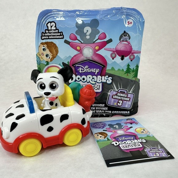 Disney Doorables Lucky 101 Dalmatians Let's Go Series 3 Figure Vehicle Car NEW - Picture 7 of 9